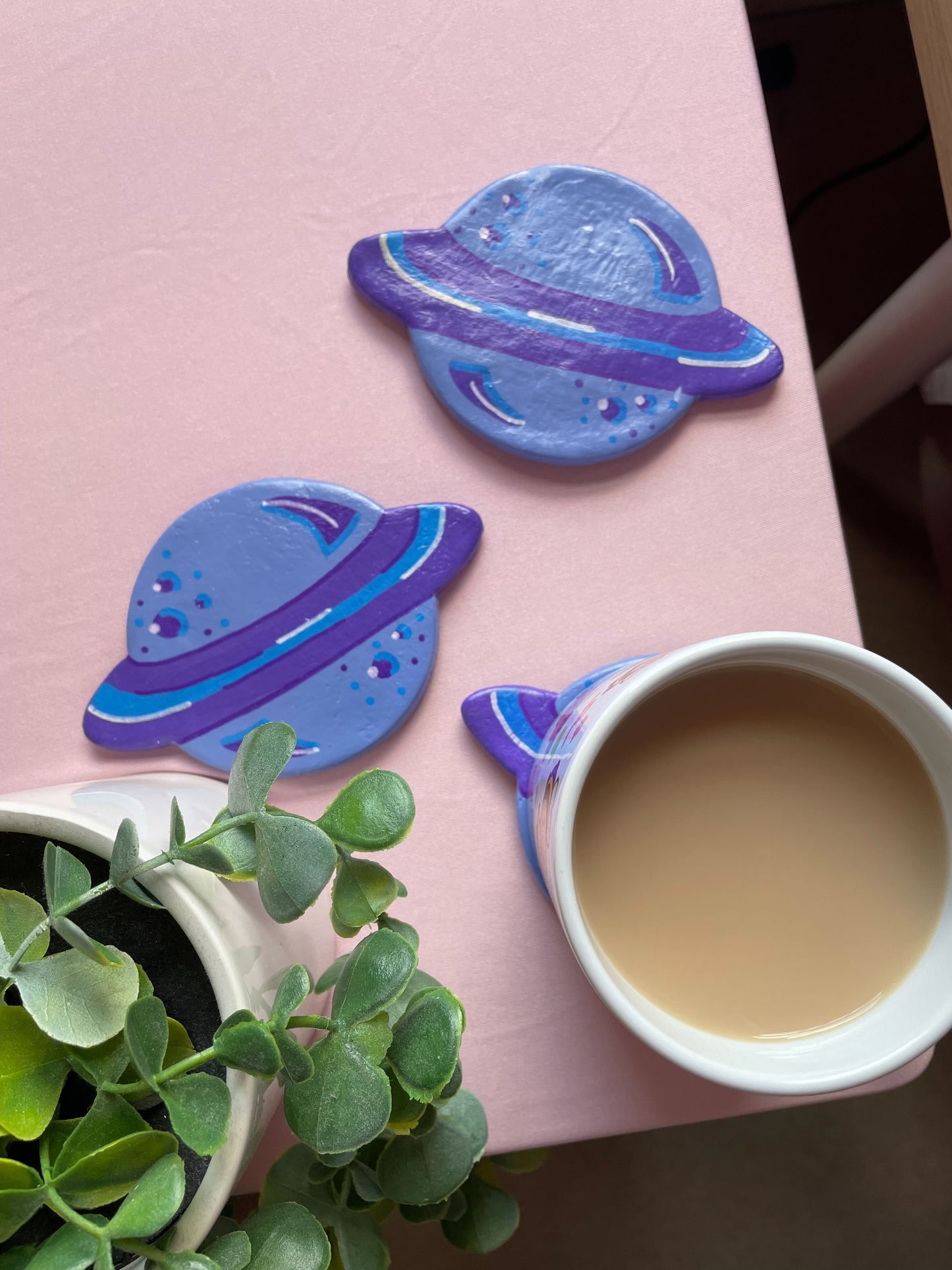 Blue Planet Handmade Clay Coaster