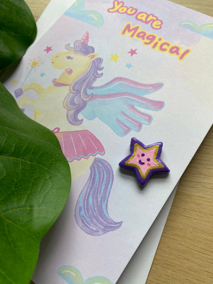 ‘You are Magical’ Star Clay Pin Greeting Card