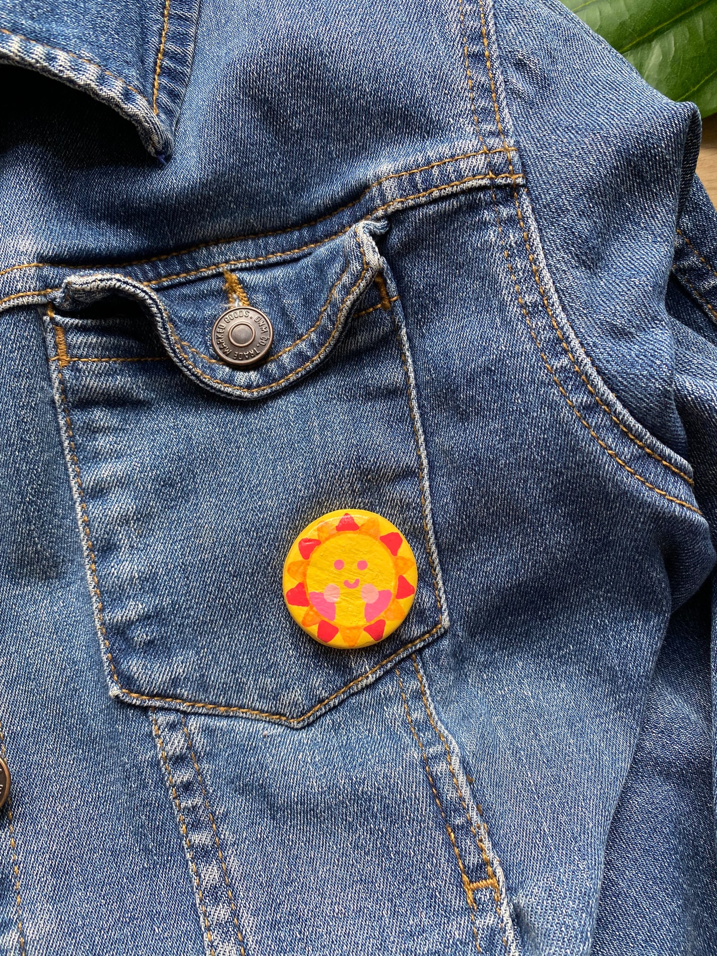 ‘Sunshine’ Handmade Clay Pin