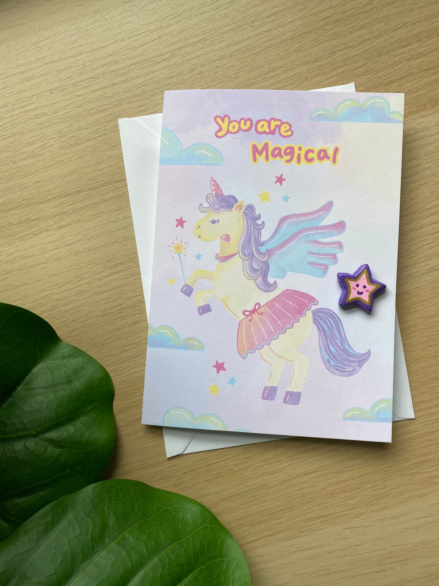 ‘You are Magical’ Star Clay Pin Greeting Card