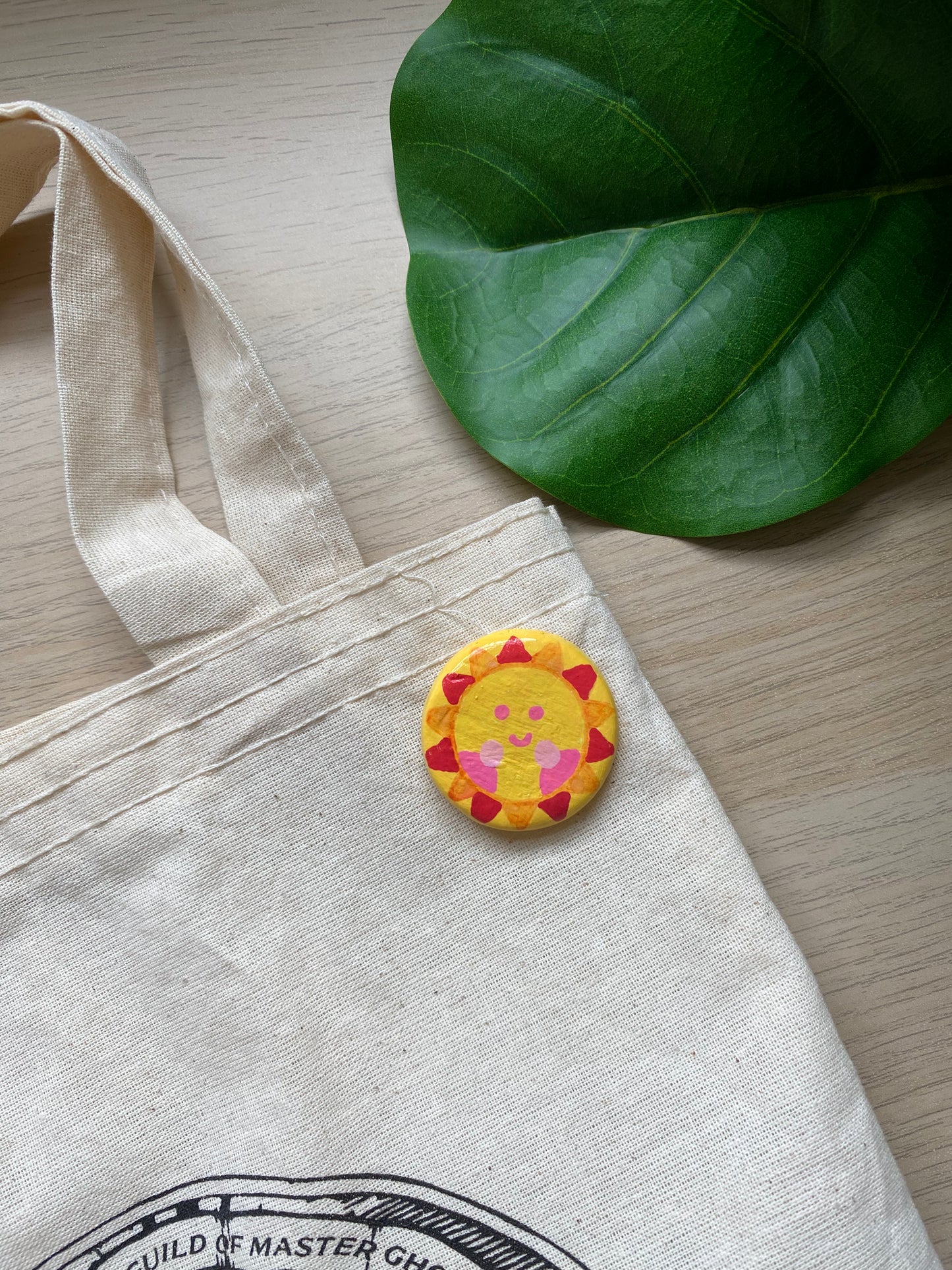 ‘Sunshine’ Handmade Clay Pin