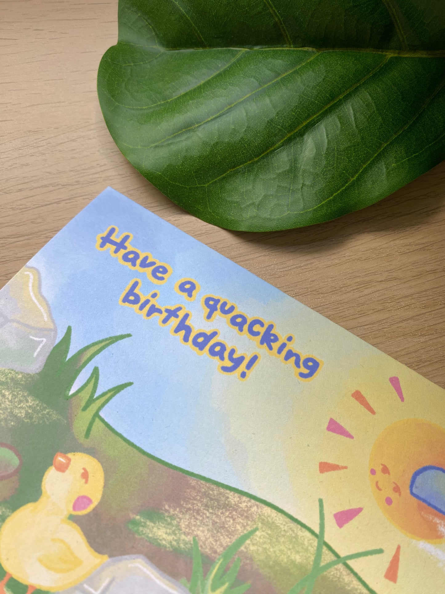 ‘Quacking Birthday’ Duck Clay Pin Greeting Card