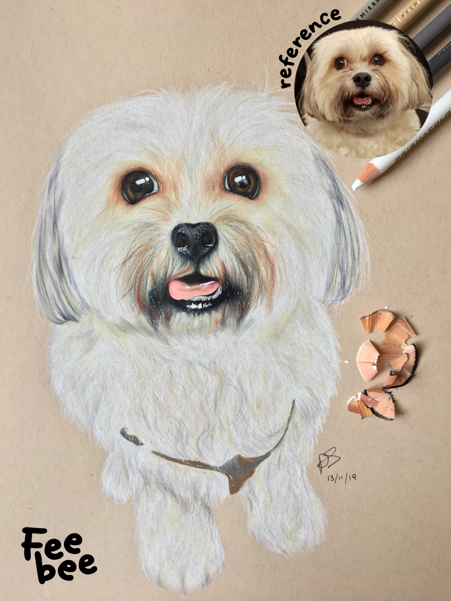 A4 Coloured Pencil Pet Portrait